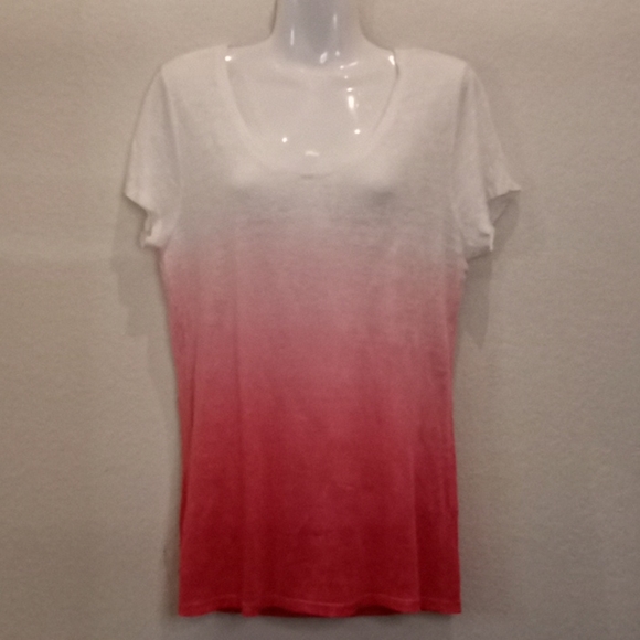Two by Vince Camuto Linen Ombre Top - Picture 5 of 10